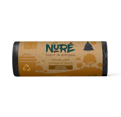 Nure Lemon-Scented Odor Control Trash Bags Roll - Pack of 2